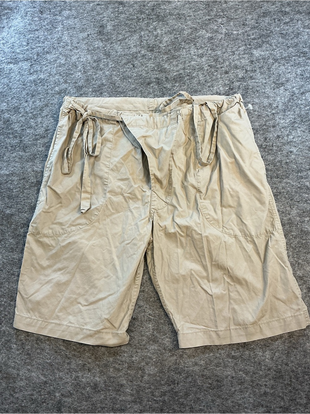 Monitaly Vancloth Men’s Organic Designer Casual Drawstring Shorts - Beige Size S